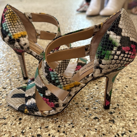 Colorful Snakeskin Women's Heels size 6 worn once MSRP $110 - Picture 1 of 4